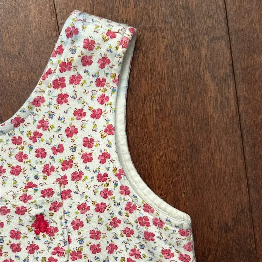 Vintage Baby Gap Floral Sleeveless Pinafore Dress, Size 3